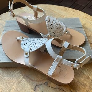 NWOT Jack Rodgers size 7 white block heeled sandal